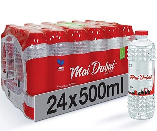Mai Dubai Low Sodium Drinking Water 500ml (Pack of 24)-in shrink wrap
