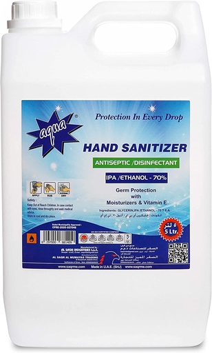 Aqua Antiseptic Disinfection Hand Sanitizer 5L