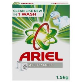 Ariel Automatic Powder Laundry Detergent Original Scent 1.5kg , Green