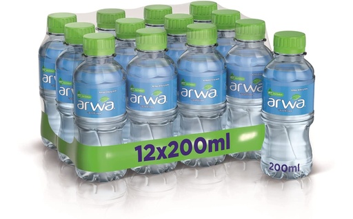 Arwa Bottled Drinking Water - 200 ml (Pack of 12)