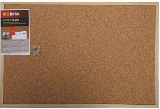Bi-Office Cork Board 90x120cm Wooden Frame