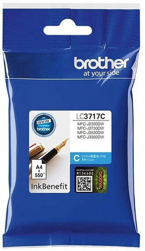 Brother Genuine LC3717C High Yield Cyan Printer Ink Cartridge