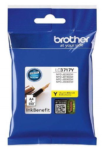 Brother Genuine LC3717Y High Yield Yellow Printer Ink Cartridge