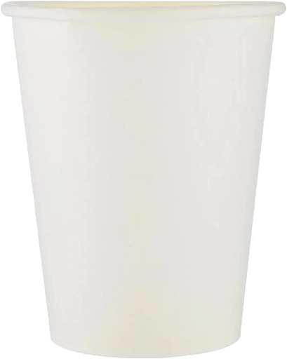 Hotpack Double Wall Paper Cups , Plain White , 8oz ( Case of 500)