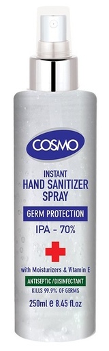 COSMO INSTANT HAND SANITIZER SPRAY 70% ALCOHOL 250ml