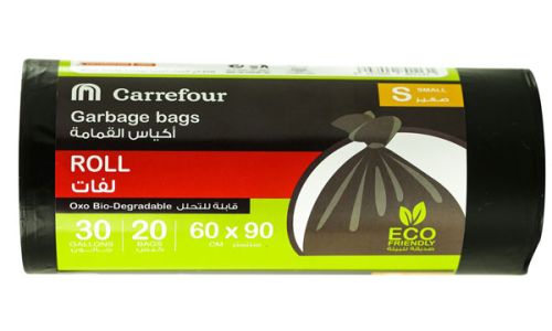 CRF Garbage Bag Roll, Black ,60 x 90 , 30 Gallons (Pack of 20)