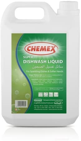 Chemex Super Dishwashing Liquid, Original 5 Liters (Case of 4)