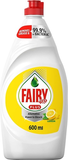 Fairy Plus Lemon Dishwashing Liquid , 600ml
