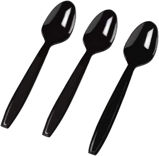 Hotpack Plastic Heavy Duty Black Spoon (50pieces)