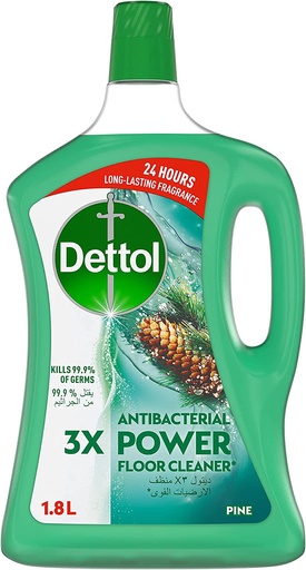 Dettol 3X Antibacterial Power Floor Cleaner 1.8L , Pine