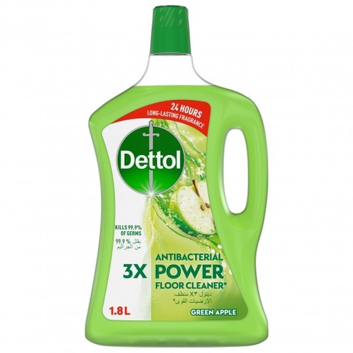 Dettol 3X Antibacterial Power Floor Cleaner 1.8L ,Apple