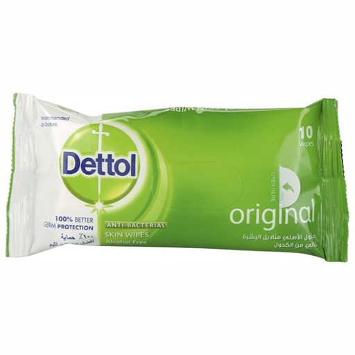 Dettol Anti Bacterial Original Skin Wipes ( 10 Wipes)