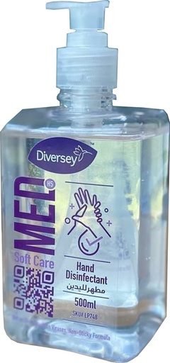 Diversey Soft Care Med H5 Hand Sanitizer, with Pump, 500ML