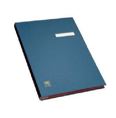 Elba 41403 Signature Book - A4, 340 x 245 x 25 mm, 20 Compartments, Blue
