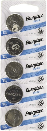 Energizer CR2025 3V Lithium Battery (Pack of 5)