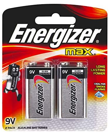 Energizer Max Alkaline Battery 9V(Pack of 2)