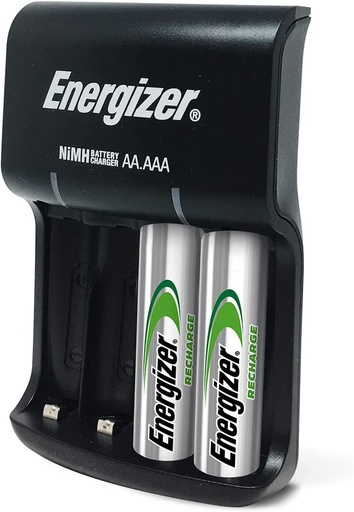 Energizer Maxi NiMH Battery Charger with 2pcs AA Recharge Battery