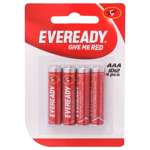 Eveready Battery AAA Red (Pack of 4)