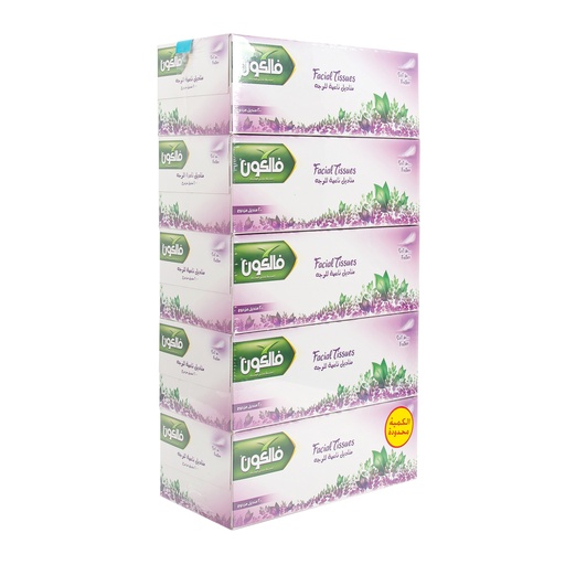 FALCON Premium Facial Tissue Box , 2-ply , 200 sheet ( Pack of 5)