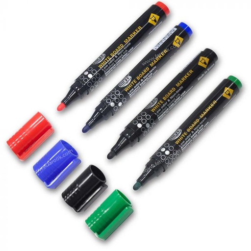 FIS  FSMKWF04-4 Whiteboard Markers Fine - 4 Pieces (assorted Colors)