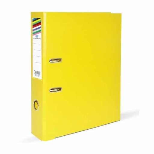 FIS FSBF8A4PYL PP Lever Arch Box File - A4, 8cm, Yellow (Pack of 12)