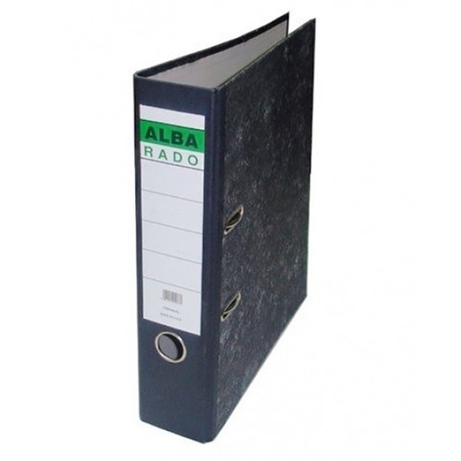 FIS FSBF8ALFIX Alba Rado Lever Arch Box File F/S Broad 8cm (3inch) Fixed Grey Marble  (Pack of 24)