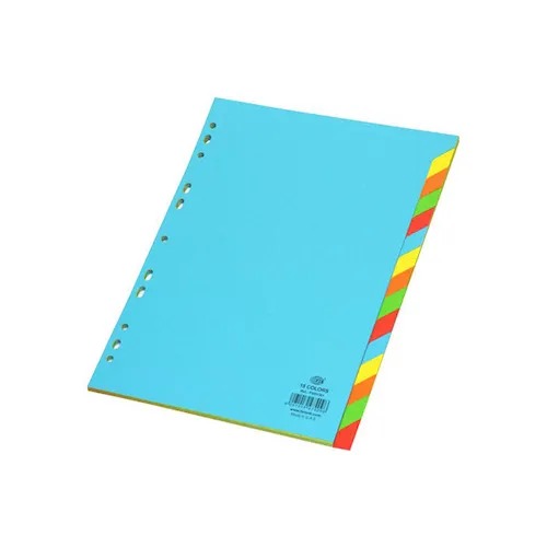 FIS FSDV361 Color Paper Tab Divider 160gsm without Number A4  - 15colors