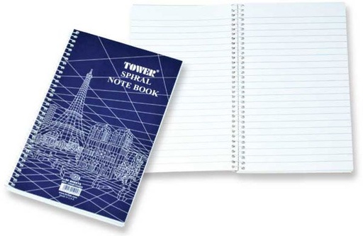 FIS FSNB297210SB Side Spiral Notebook "Tower", Soft Cover- 80 Sheets, A4