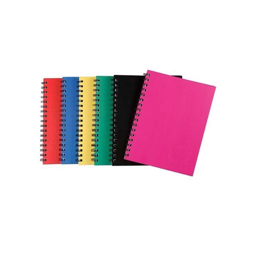 FIS FSNBSB5NASST Spiral Hard Cover Notebook - 100 Sheets, B5, Assorted Color (Pack of 10)