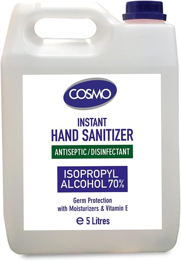 Cosmo Isopropyl Alcohol 70%, Instant Hand Sanitizer Gel 5 L