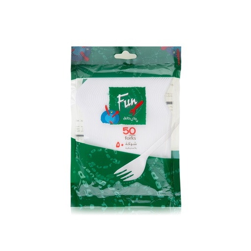 FUN Disposable Fork  , White ( Pack of 50)