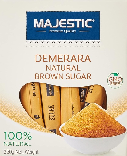 Majestic Demerara Natural Brown Sugar Sticks 350g