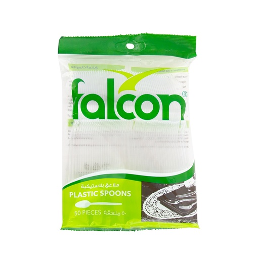 Falcon Disposable Spoons , Clear ( Pack of 50)