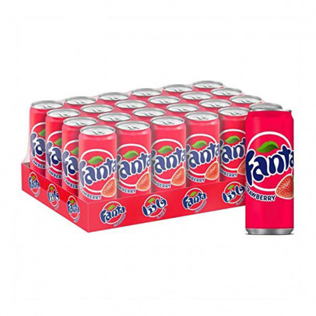 Fanta Strawberry Soft Drink 330ml (Pack of 24 in Cans)