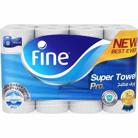 Fine Kitchen Super Towel Pro ; 3-Ply (Pack of 8)