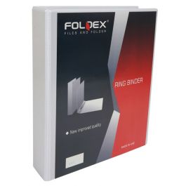 Foldex A4 Presentation Binder 2-Ring 2 inches (50mm) (Pack of 5) ,White