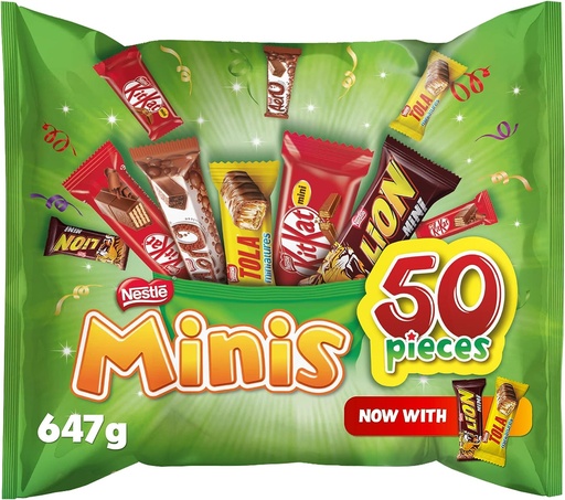 Nestle Mini Mix Chocolate Bag (647g) , 50pieces