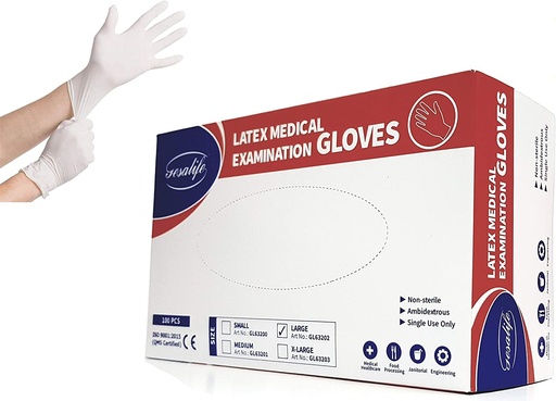 GESALIFE Vinyl Gloves - Clear Powder Free (Extra Large)