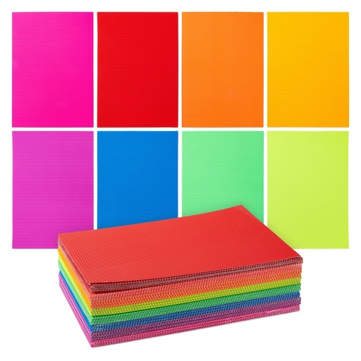 Generic Card Board  ( Corrugated Sheet )  20x30in , Assorted Colors ( Pack of 6)