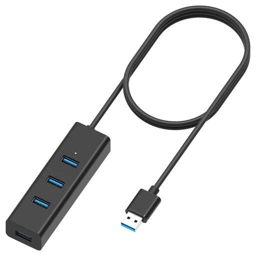 Generic USB Hub Connector - 4 Ports, Black