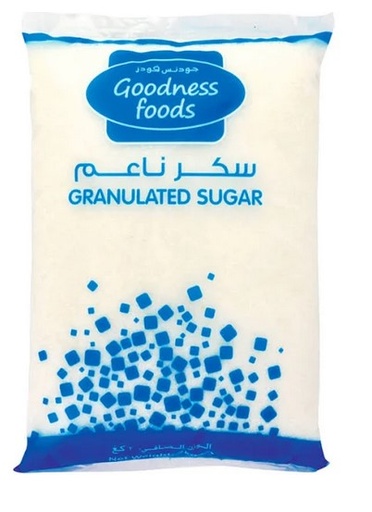 Goodness Foods Granulated White Sugar , 5kg