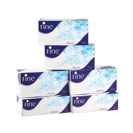 FINE Classic Facial Tissue Box , 2ply , 150 Sheets , (Case of  30)
