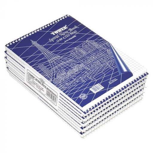FIS FSNBTower Spiral Notebook - A5, 80 Sheets (Pack of 10)