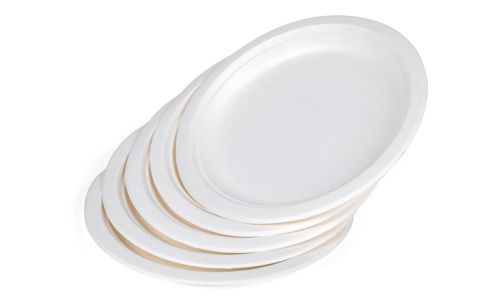Hotpack Heavy Duty Biodegradable Paper Plate - Round, 9", White (Pack of 500)