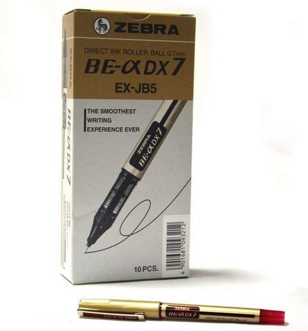 Zebra DX7 Roller Ball Pen - Fine, 0.7mm, Red