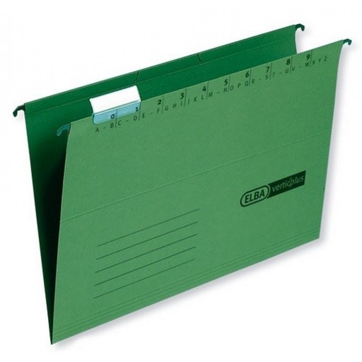Elba 85922 Vertic Plus Hanging File F/S - Green (50pieces)