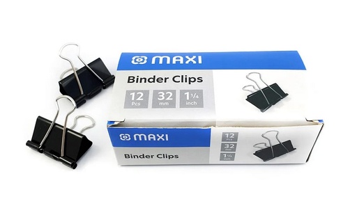 Maxi Binder Clips 32 mm ( 12pieces)