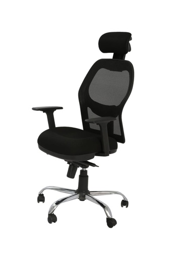 MAZ MF-0214 Executive High Back Chair, Fabric seat , Black
