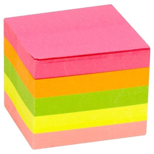 Modest M56540N Sticky Notes - 3" x 3", Assorted Color, 100 Sheets, 5 Pads/Packet