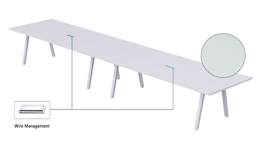 MHM 139-40 White Conference-Meeting Table